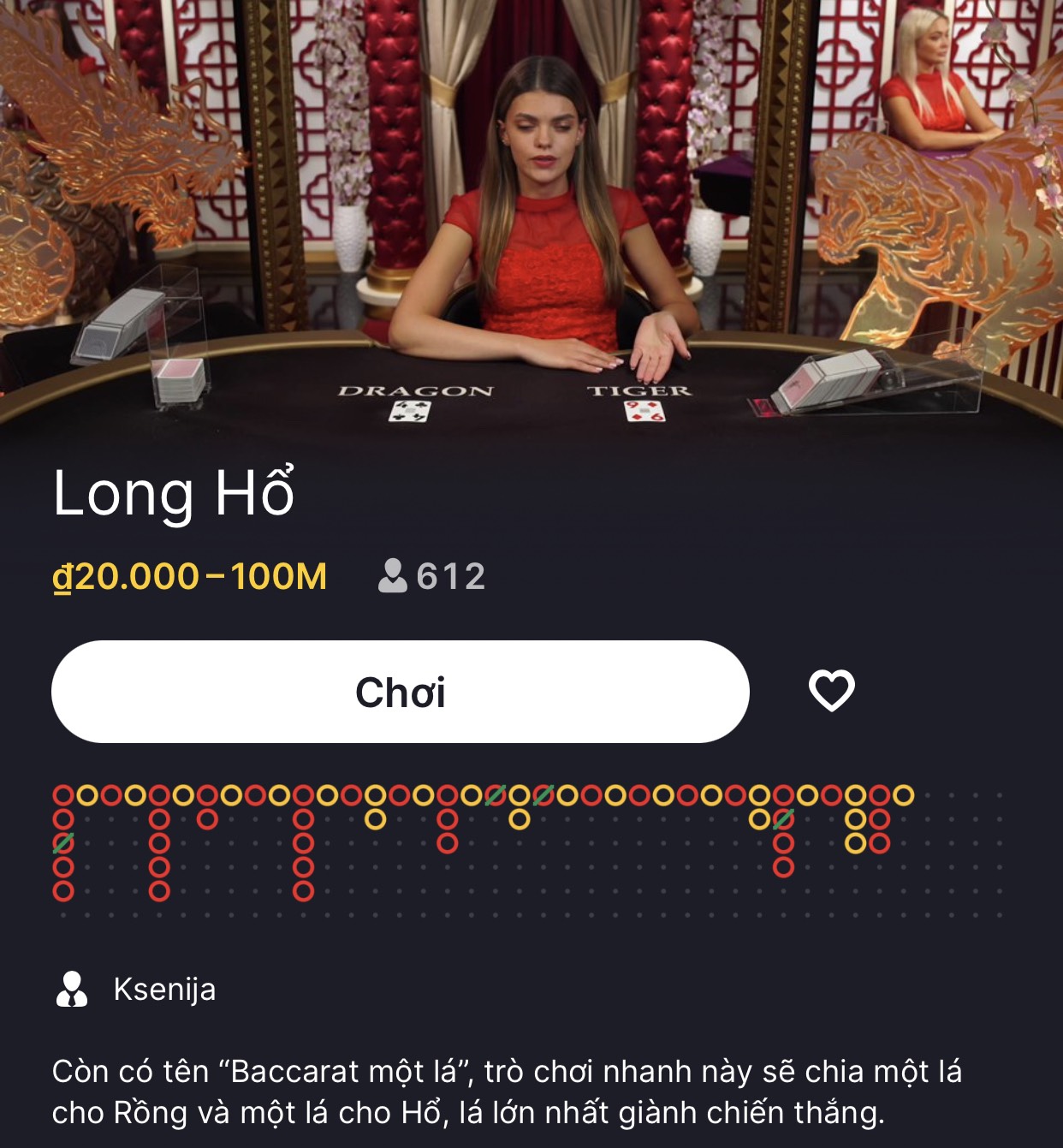 Long Hổ Baccarat tại TF88: Hướng dẫn chơi và chiến lược thắng lớn